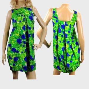 Katy RODRIGUEZ inverted pleat floral dress